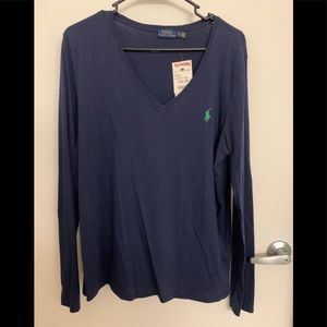NWT Blue Polo Ralph Lauren Long Sleeve Top